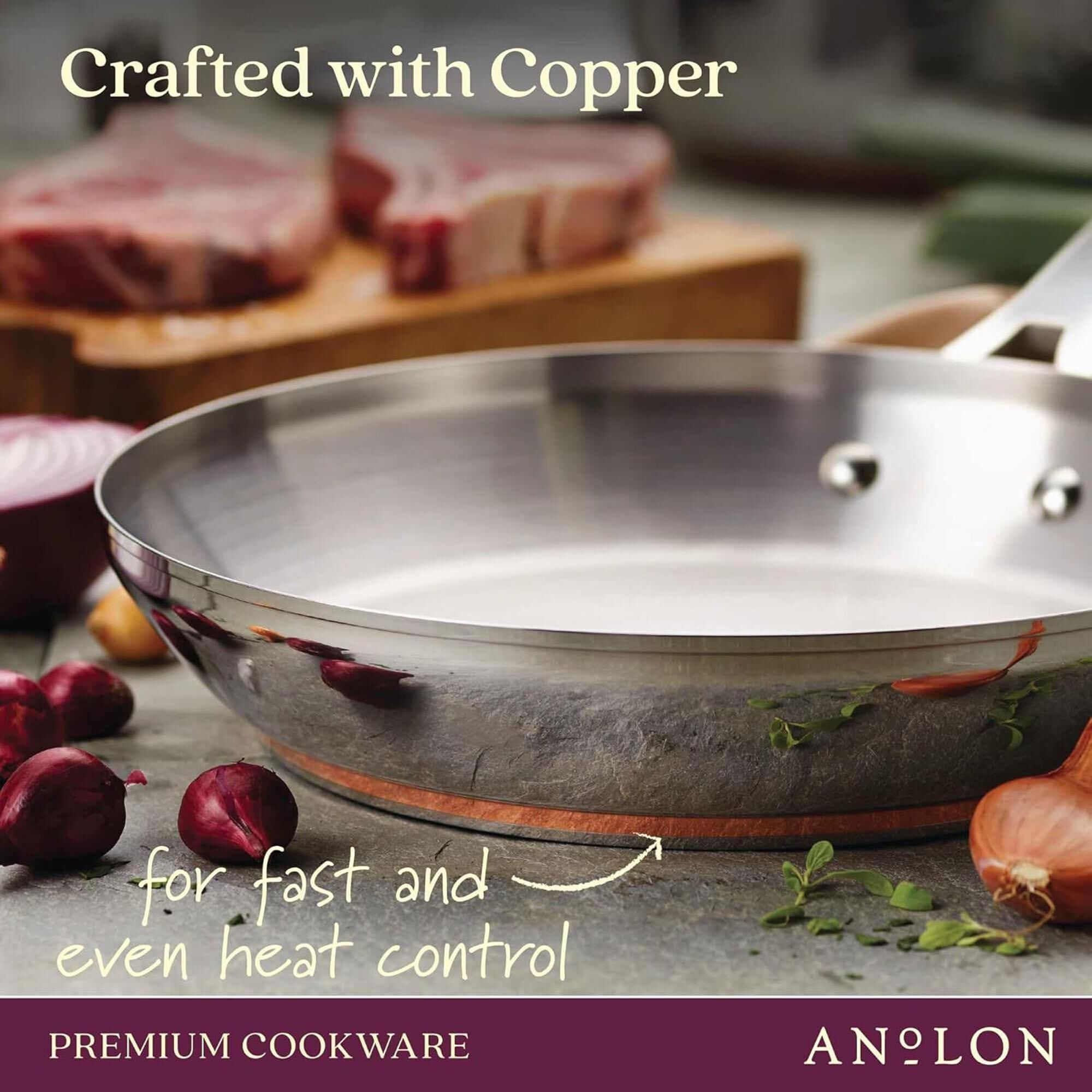 Anolon 10 Piece Nouvelle Copper Stainless Steel Set | Nebraska