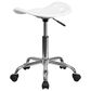 Flash Furniture Vibrant Tractor Seat Stool in White, , large
