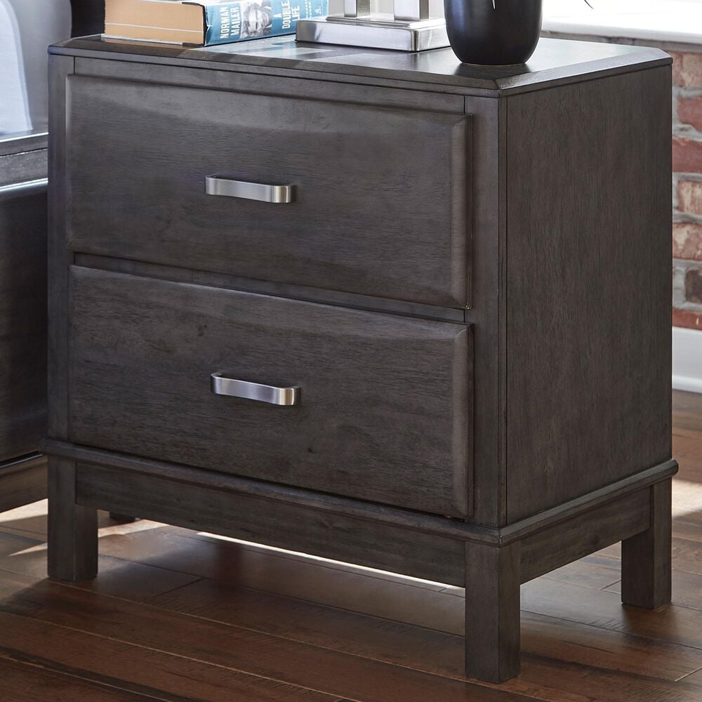 Ashley Caitbrook 2-Drawer Night Stand in Gray, , large