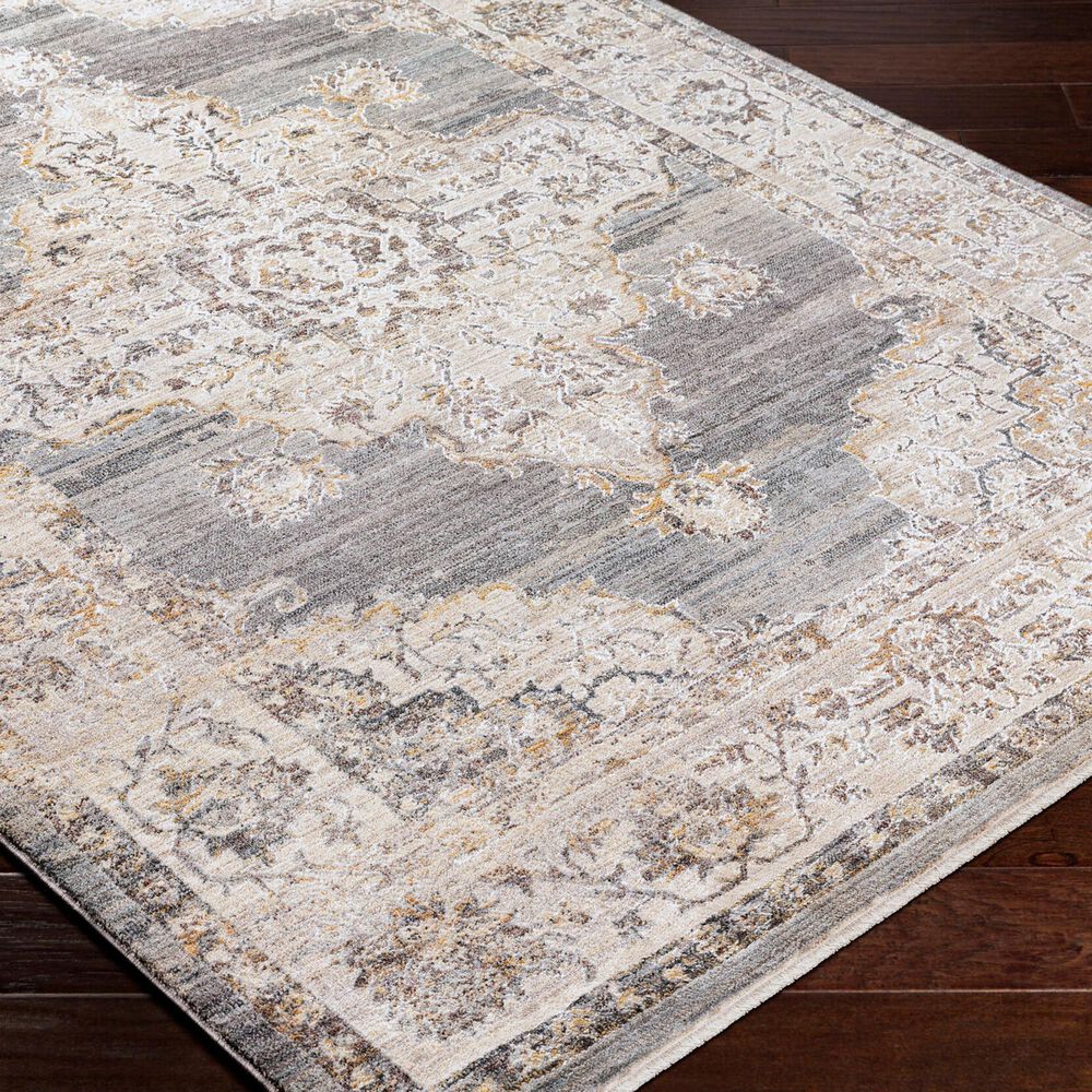 Surya Aida 2&#39;7&quot; x 4&#39;11&quot; Ivory, Gray, Charcoal, Tan and Deep Teal Area Rug, , large
