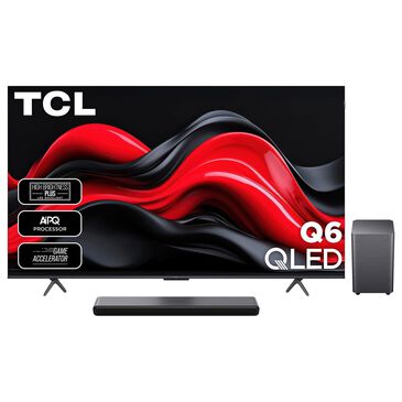 TCL 75" Class Q6 Series 4K UHD HDR QD-Mini LED - Smart Google TV with S Class 2.1 Channel Soundbar System in Black, , large