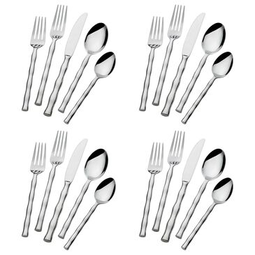 Lifetime Brands Calypso 20-Piece Flatware Set in Stainless Steel, Service for 4, , large