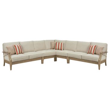 Ashley Clare View 5-Piece Outdoor Sectional in Beige, , large