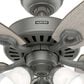 Hunter Builder Plus 52" Ceiling Fan with Lights in Matte Silver, , large