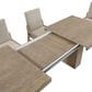 Hawthorne Furniture Nash Double Pedestal Dining Table 82"-106" in White Sand, , large