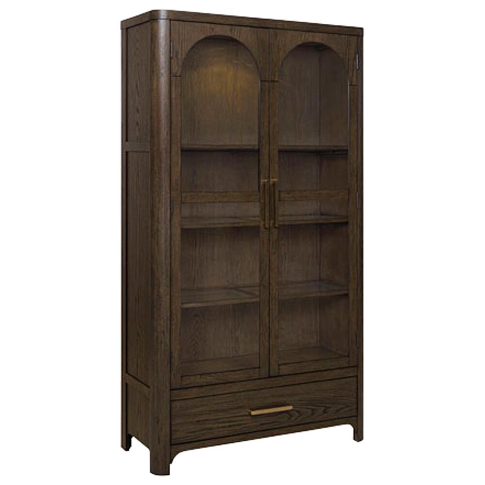 Ashley Radkin Display Cabinet in Burnished Brown, , large