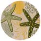 Nourison Aloha 5"3" Round Green and Yellow Indoor/Outdoor Area Rug, , large