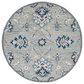 Safavieh Micro-Loop MLP387F 5" Round Gray and Blue Area Rug, , large
