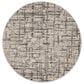 Nourison Rush 4" Round Ivory and Grey Area Rug, , large