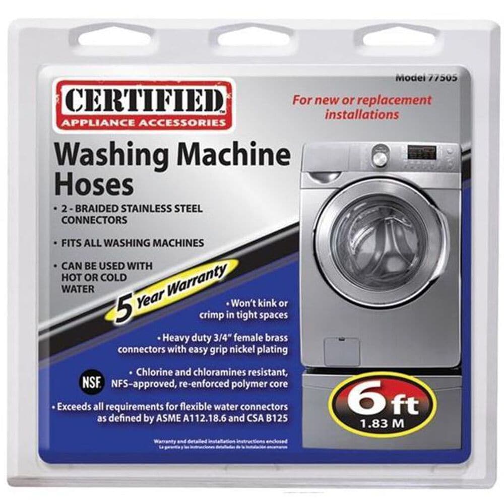 6&#39; Dual Braid Washer Hose, , large