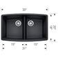 Blanco Performa Equal Double Bowl Kitchen Sink in Volcano Gray, , large