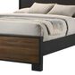 Crown Mark Nemy King Panel Bed with Headboard Lighting in Brown, , large