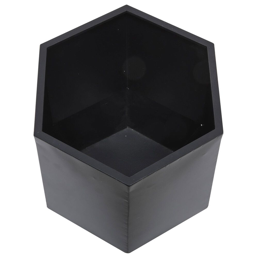 Maple and Jade Hexagon Planter in Matte Black &#40;Set of 2&#41;, , large
