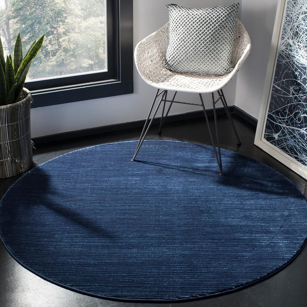 Safavieh Vision 8&#39; Round Navy Area Rug, , large