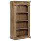 Belle Furnishings Reynolda 4-Shelf Bunching Bookcase in Brown, , large