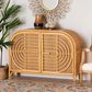 Baxton Studio Ovalet 2-Door Rattan Sideboard in Natural Brown, , large