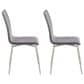 Lumisource Mason Swivel Side Chair with Grey Upholstered in Brushed Stainless Steel (Set of 2), , large