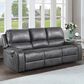 Crystal City Keily Manual Reclining Sofa with Dropdown Table in Dove Grey, , large