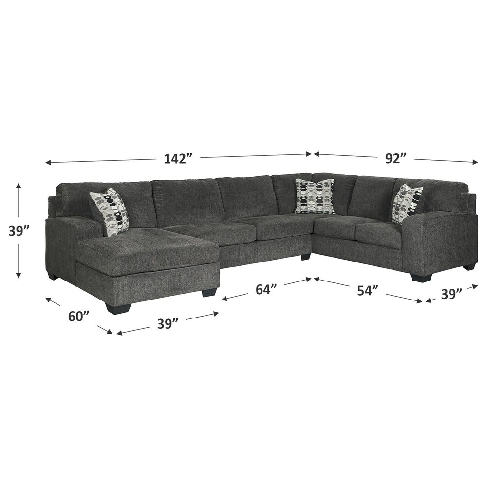 Dave 3 Piece Sectional with Cuddler / Left Facing