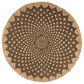 L&R Resources Synergy 6" Round Tan and Gray Area Rug, , large