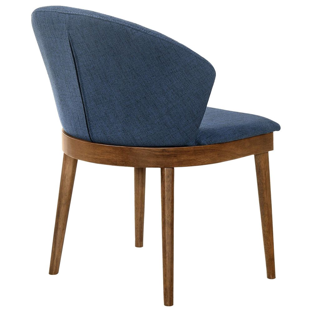 Blue River Arcadia and Juno 5-Piece 48&quot; Dining Set with Blue Cushion in Walnut, , large