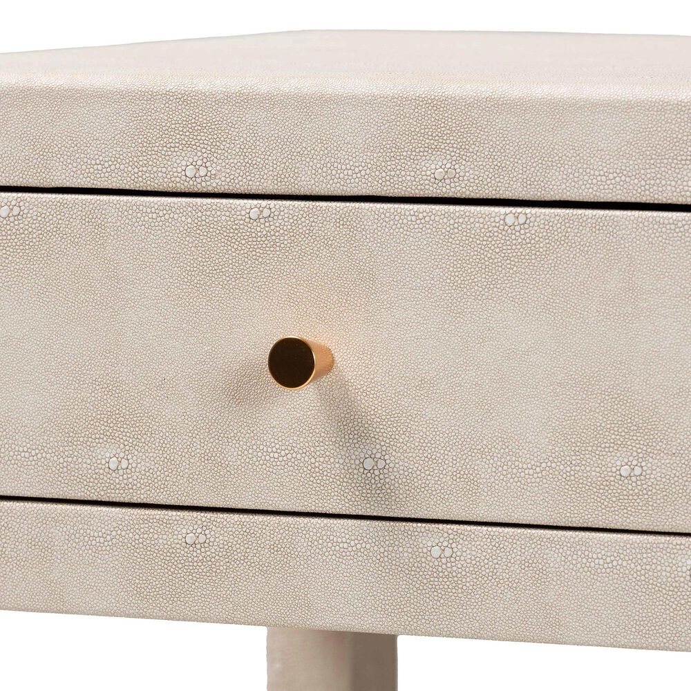 Baxton Studio Dansby 1-Drawer End Table in Beige, , large