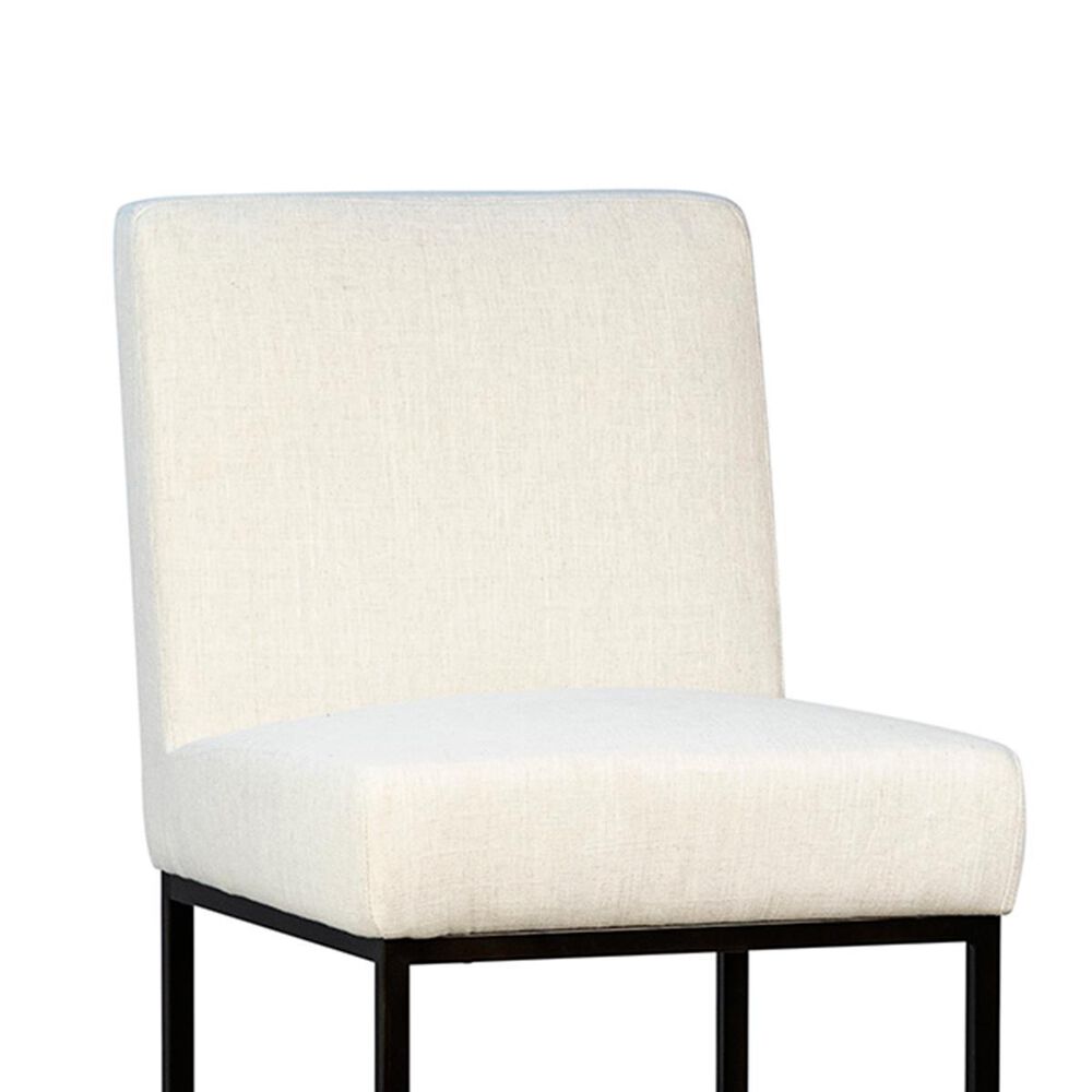Blue Sun Designs Mayes Counter Stool in White Linen and Antique Black, , large