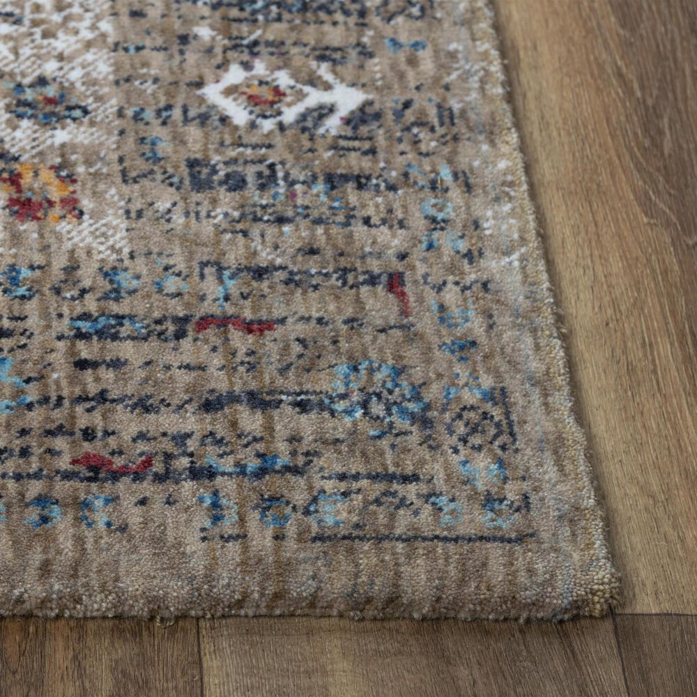 RIZZY Signature Light Gray and Multicolor 5'2" x 7'9" Area Rug, , large