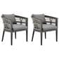 Blue River Zella Outdoor Dining Chair with Cushions in Earl Gray (Set of 2), , large