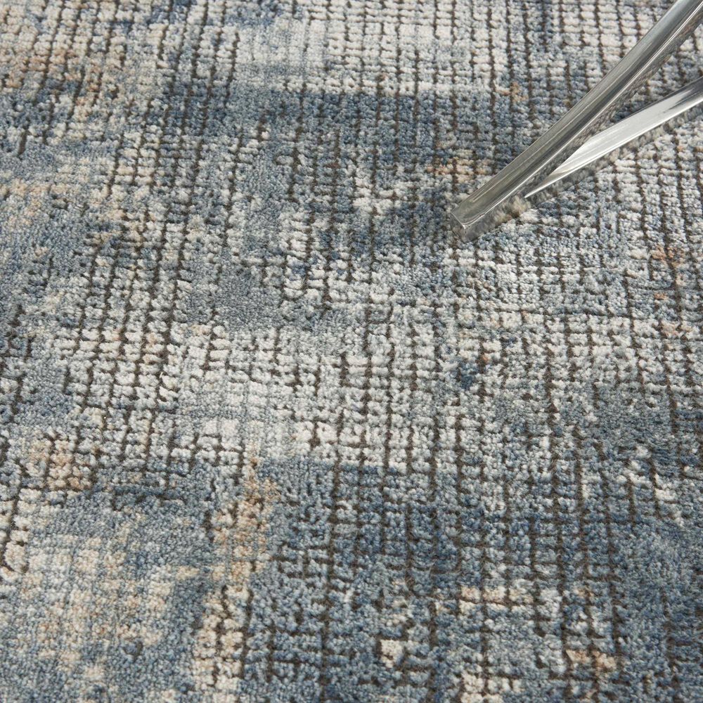 Nourison Quarry Abstract 2&#39;2&quot; x 3&#39;9&quot; Blue and Beige Area Rug, , large