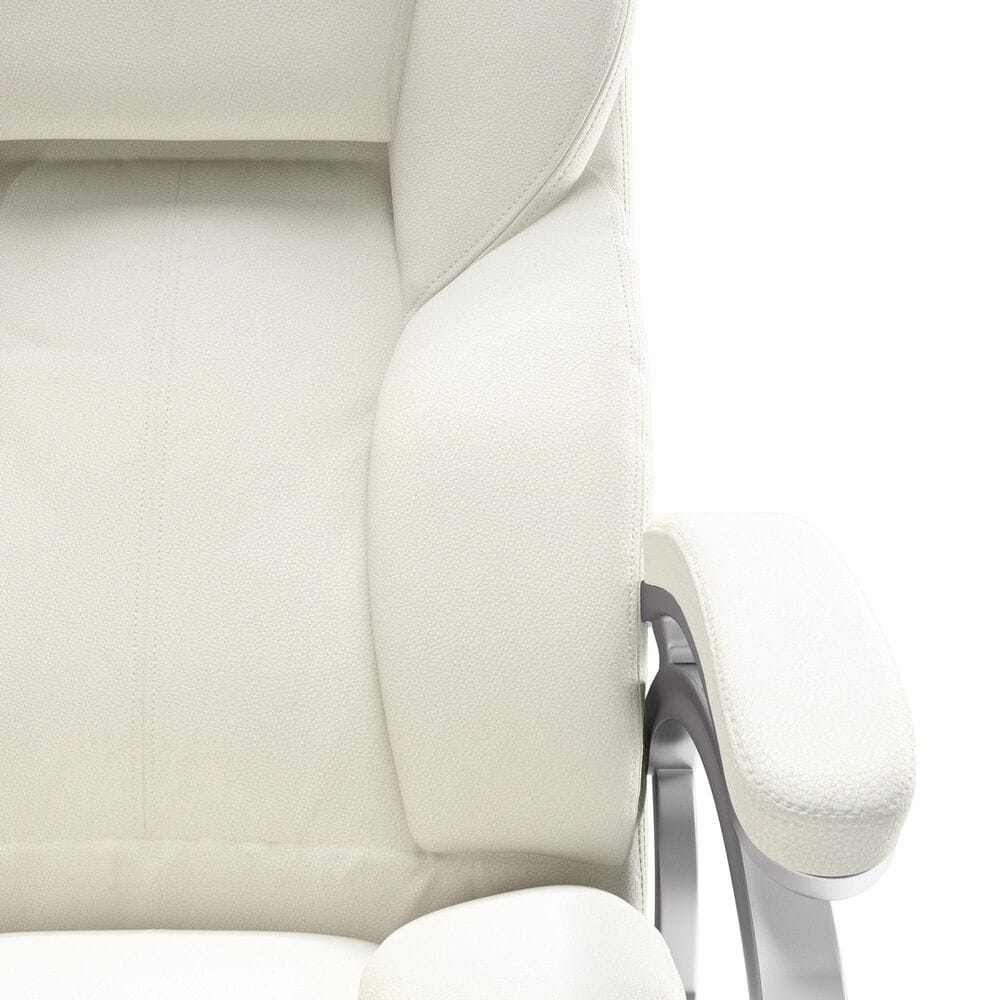 CorLiving Workspace Executive Office Chair in White Leatherette, , large