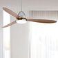 Beacon Lighting Whitehaven 56" Indoor/Outdoor Ceiling Fan with LED Light in Brushed Chrome, , large
