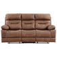 Steve Silver Rudger Manual Reclining Sofa in Chestnut Brown, , large