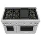 Thermador Professional Harmony 48" Double Oven Dual Fuel Range with 6 Burners and Griddle in Stainless Steel, , large