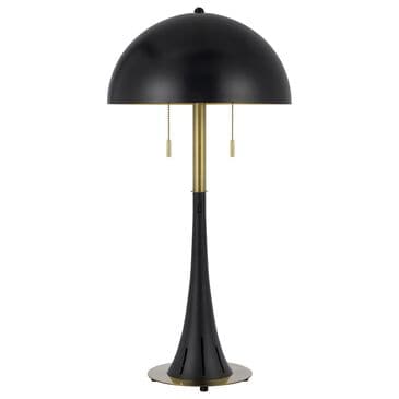 Cal Lighting Orbit Noir Desk Lamp in Dark Bronze and Antique Brass, , large