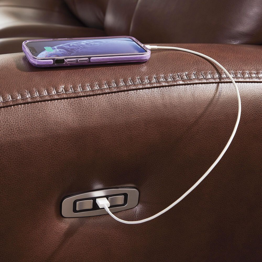Ashley Next Move Power Reclining Sofa in Mahogany, , large