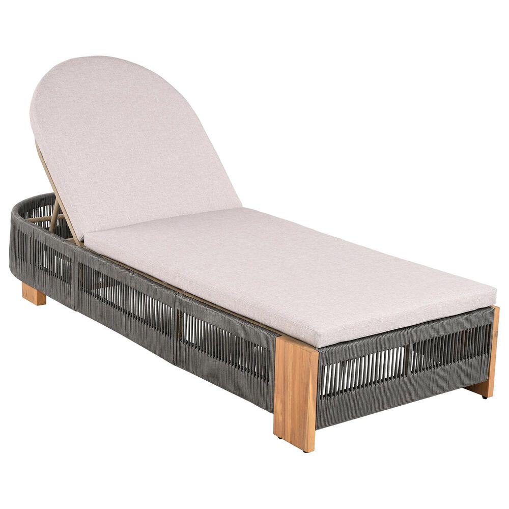 Hearth and Haven Outdoor Chaise Lounge Chair in Beige, , large