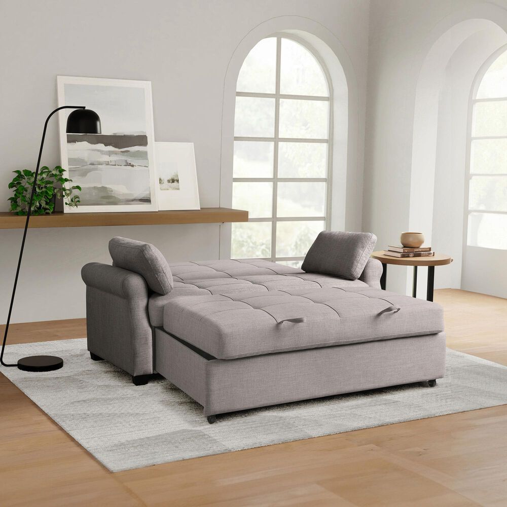Lifestyle Solutions Hampton Queen Convertible Sofa in Steel, , large