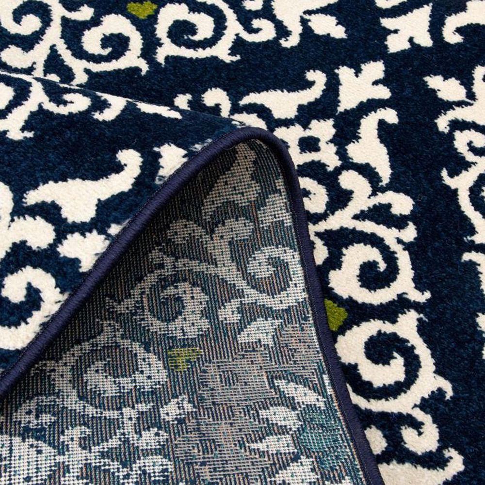 Central Oriental Trisha Yearwood Renew Centerville 7&#39;10&quot; x 9&#39;10&quot; Snow and Sapphire Area Rug, , large