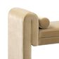 Jennifer Taylor Home Mason Arched Arm Bench with Bolster Pillows in Camel Brown Beige, , large
