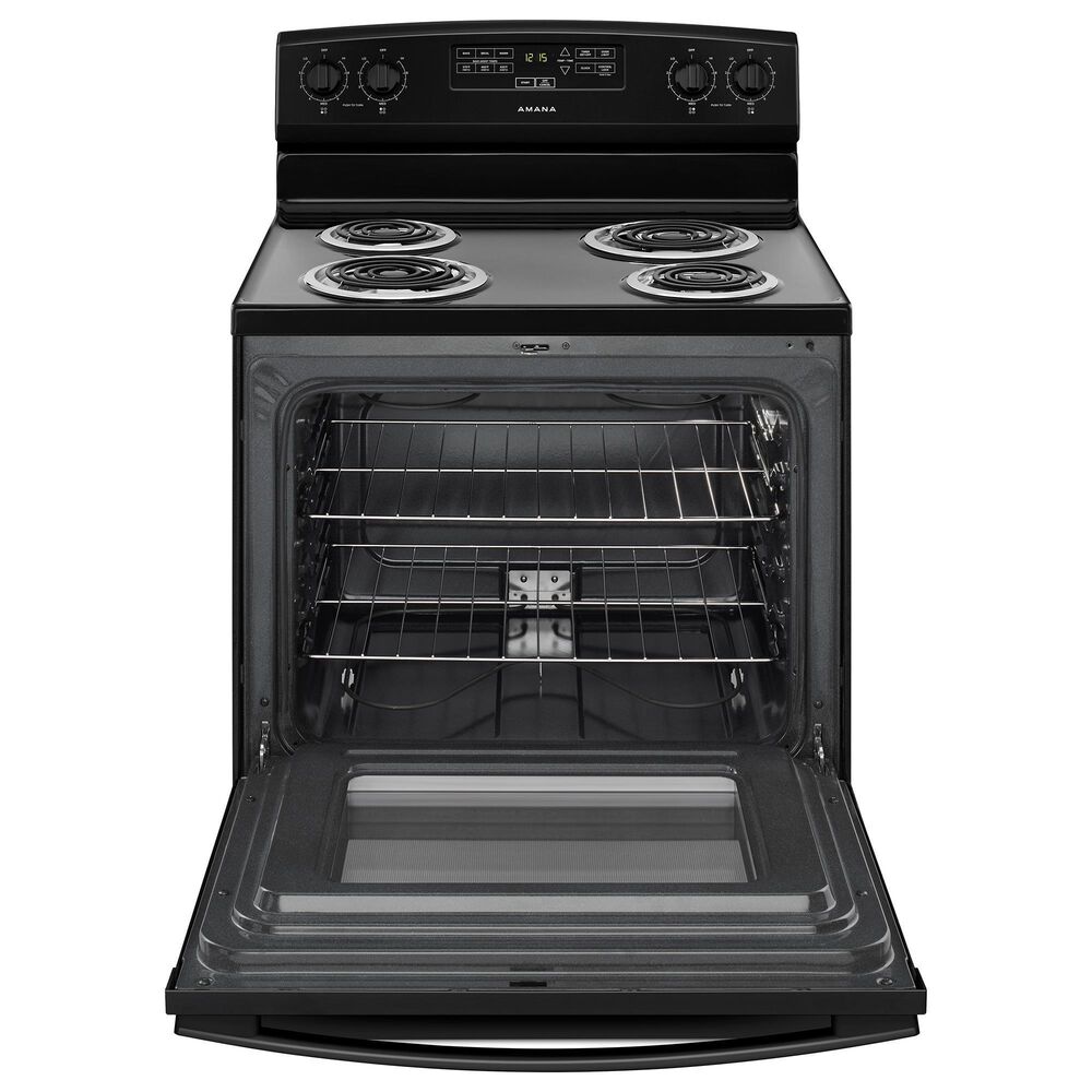 Amana 4.8 Cu. Ft. Electric Range with Bake Assist Temps in Black, , large