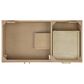 37B Mauri 42" Single Bathroom Vanity with Metal Base in Warm Oak with High-Profile 4" White Composite Stone Top, , large