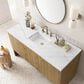 James Martin Vanities Hudson 60" Single Bathroom Vanity in Light Natural Oak with 3 cm Ethereal Noctis Quartz Top and Rectangular Sink, , large