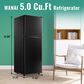 HOMLUX 5 Cu. Ft. Mini Upright Refrigerator with 1.8 Cu. Ft. Top Freezer in Black, , large