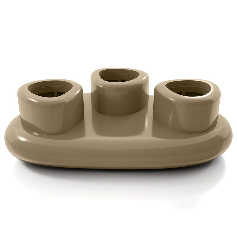 Furniture of America Rene Low Profile Glossy Coffee Table in Light Brown, , large