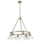 Golden Lighting Orwell 6-Light Chandelier with Clear Glass Shade in Aged Brass, , large