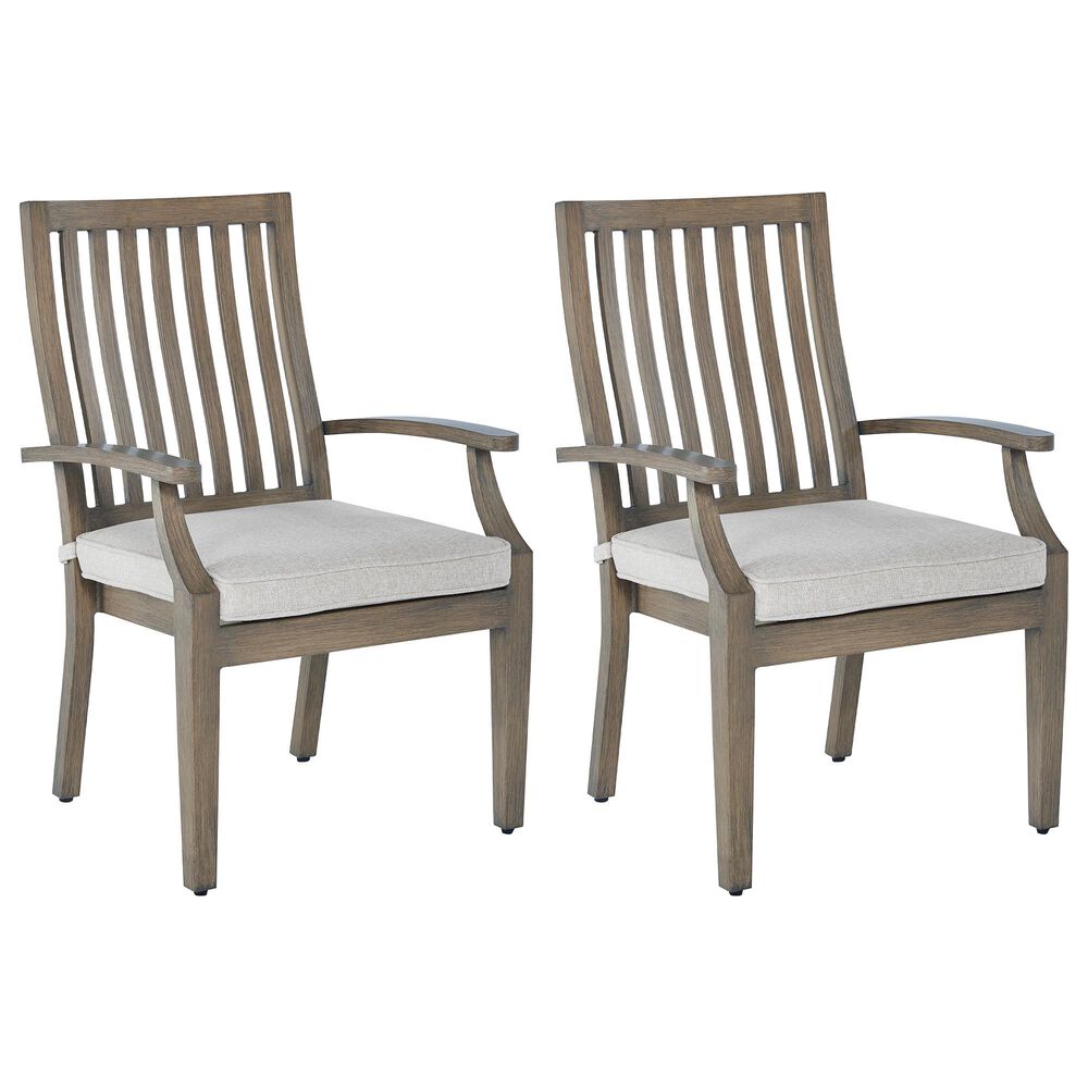 Ashley Rainier Ranch Arm Chair in Brown &#40;Set of 2&#41;, , large