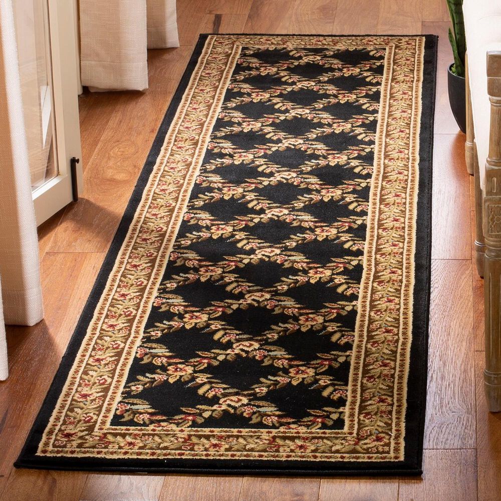 Safavieh Lyndhurst 2&#39;3&quot; x 16&#39; Black and Brown Runner, , large