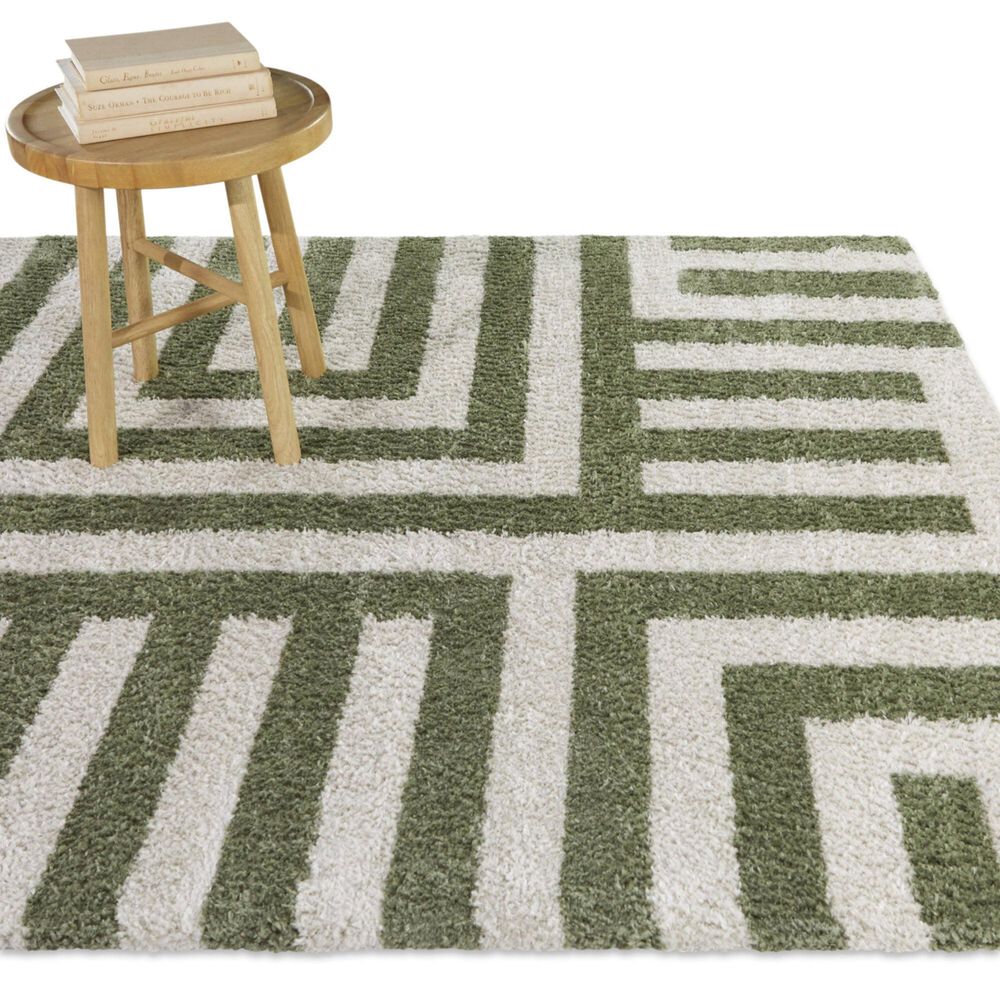 Balta Rugs Cantor 5&#39;3&quot; x 7&#39; Green Area Rug, , large