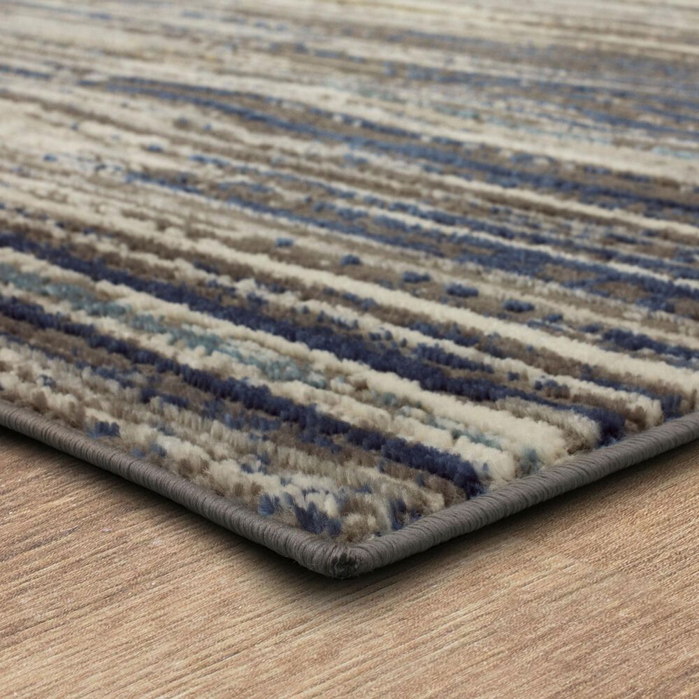 Karastan Cleo R1075 5&#39; 3&quot; X 8&#39; Grey Dark Blue Area Rug, , large